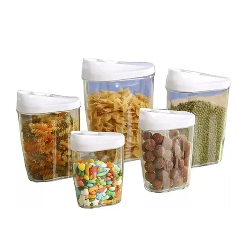 Set de 10 Contenedores de Almacenamiento con Tapas Vertedoras