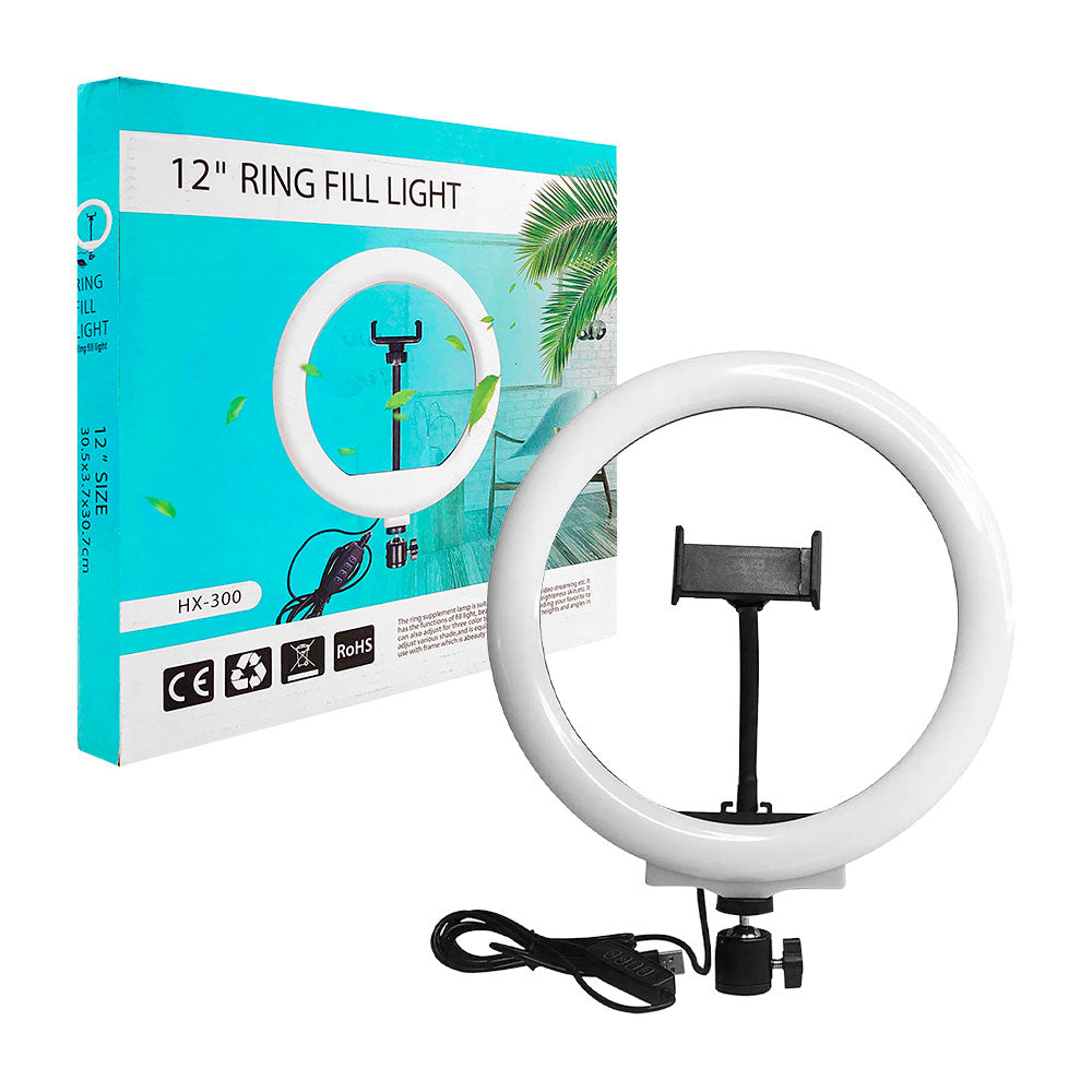 Aro de Luz 30CM HX-300 + Trípode de 2Mt