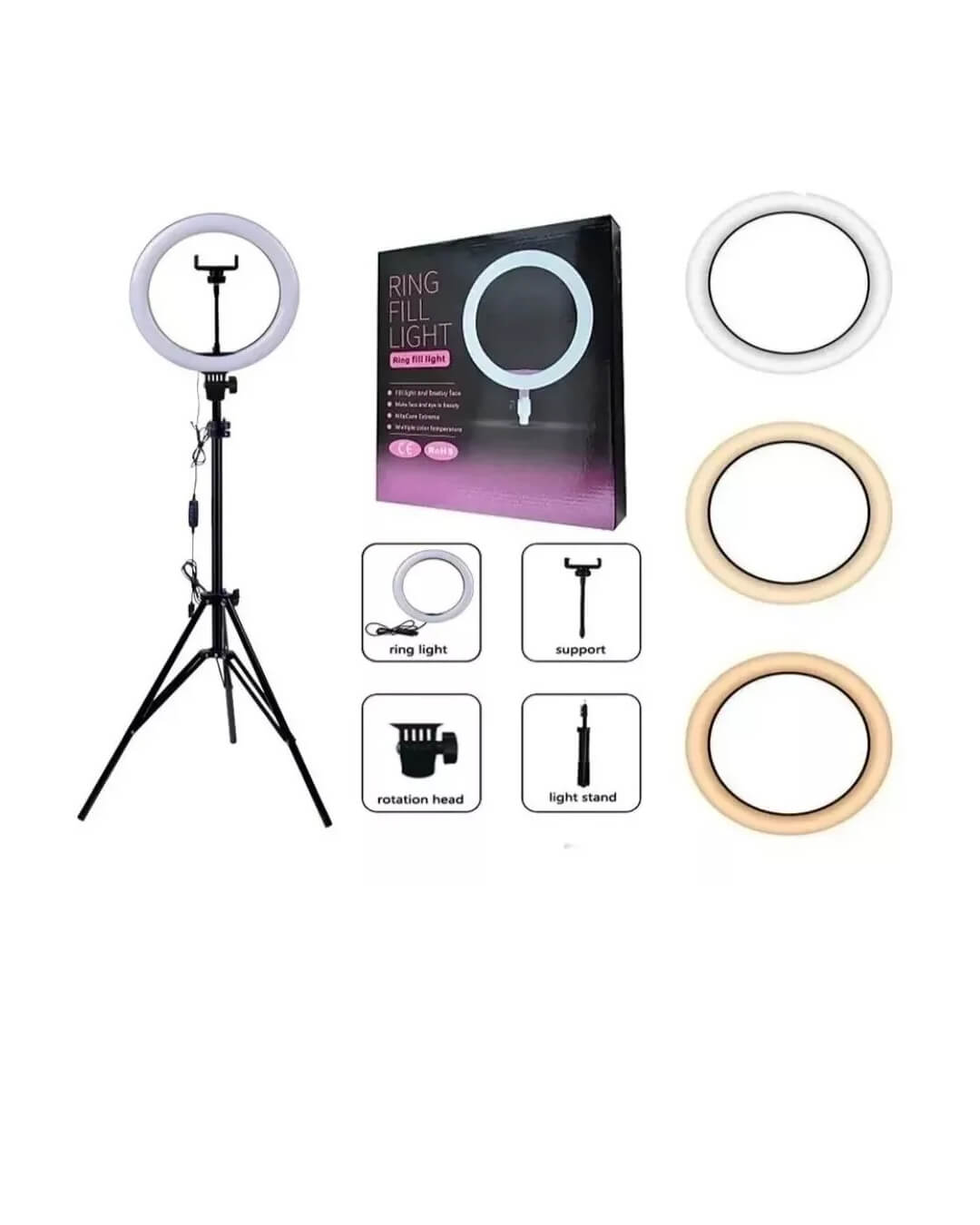 Aro De Luz 26cm HX-260 + Tripode 2Mt