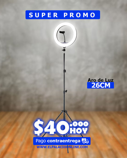 Aro De Luz 26cm HX-260 + Tripode 2Mt