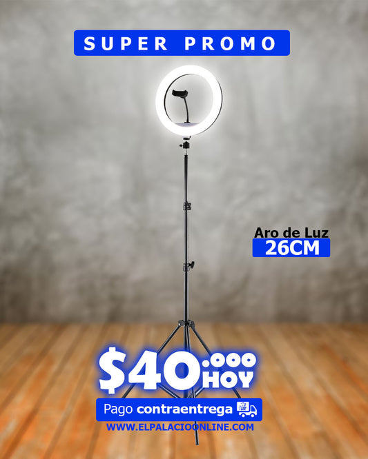 Aro De Luz 26cm HX-260 + Tripode 2Mt