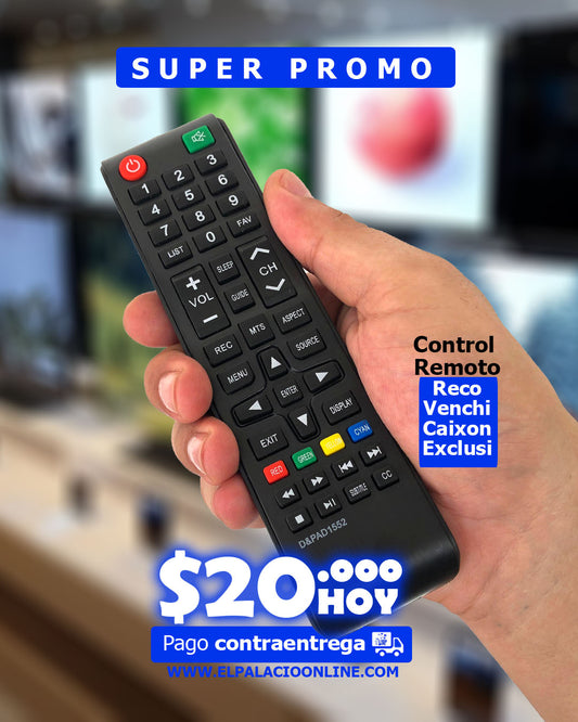 Control Remoto Para Televisor Reco Venchi Caixon Exclusi