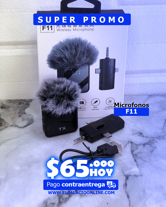 Micrófonos F11 Inalámbricos con puerto múltiple