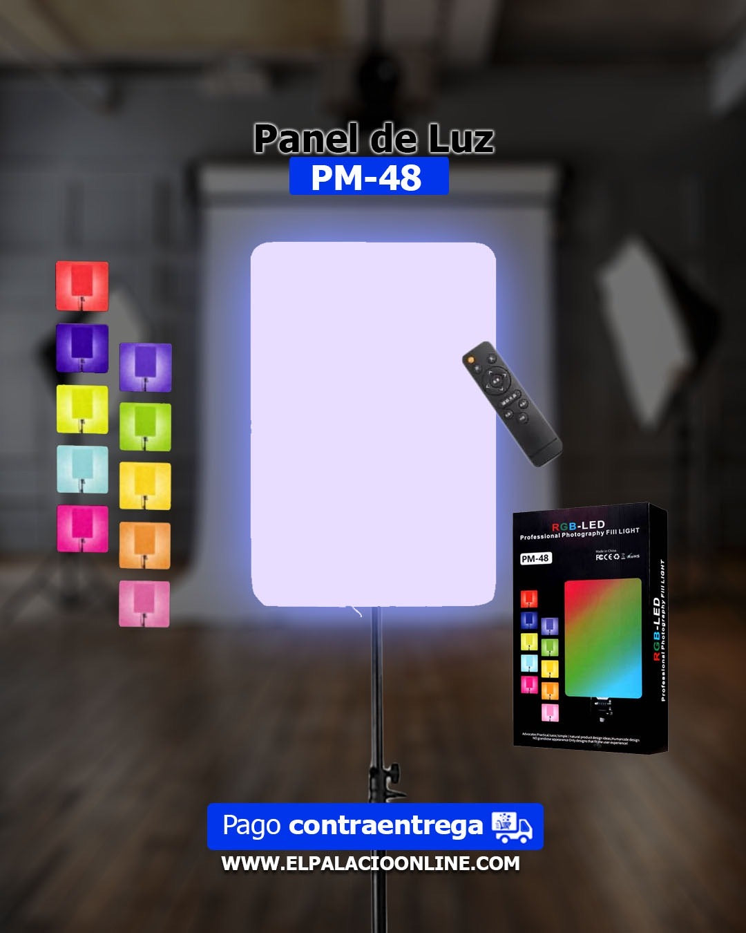 Panel RGB PM 48, panel Para fondos de colores, panel RGB potente